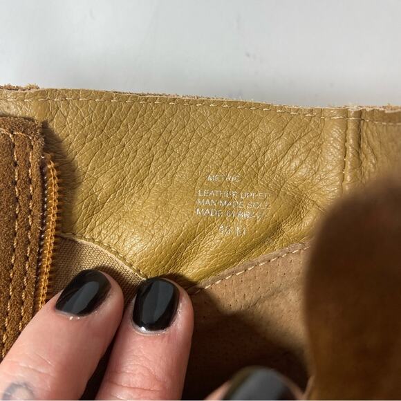 Matisse women boots 10 block heel brown suede Aztec boho festival southwestern - Picture 8 of 11